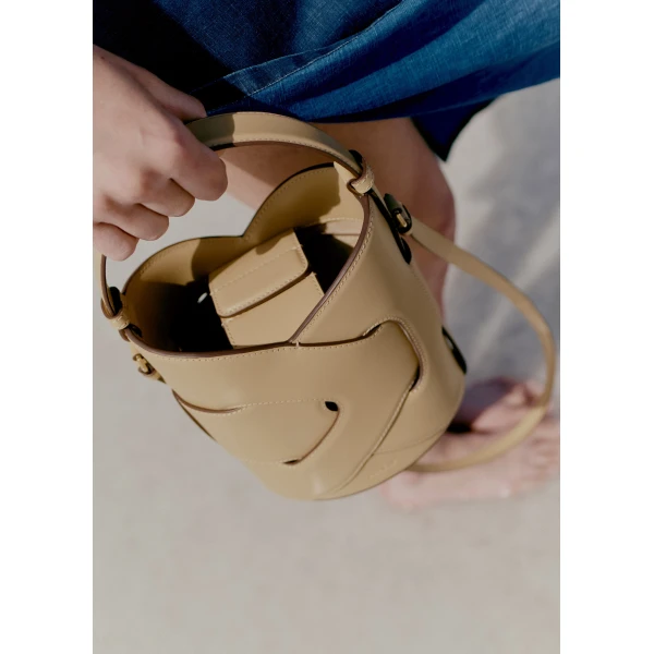 Polène Nodde Seau in Sand Nodde Seau in Sand - Bucket Bags - Parisian Luxury Leather Bag at Luxury Shoes 