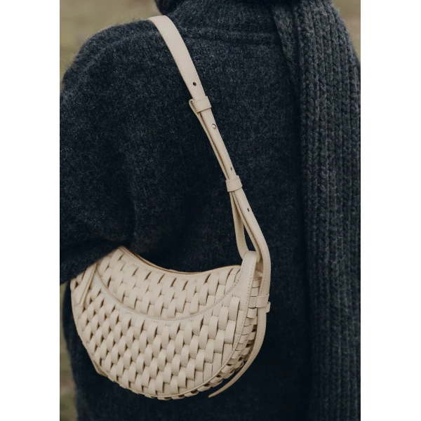 Polène Numéro Dix in Onda Ecru Numéro Dix in Onda Ecru - Shoulder & Crossbody Bags - Parisian Luxury Leather Bag at Luxury Shoes 
