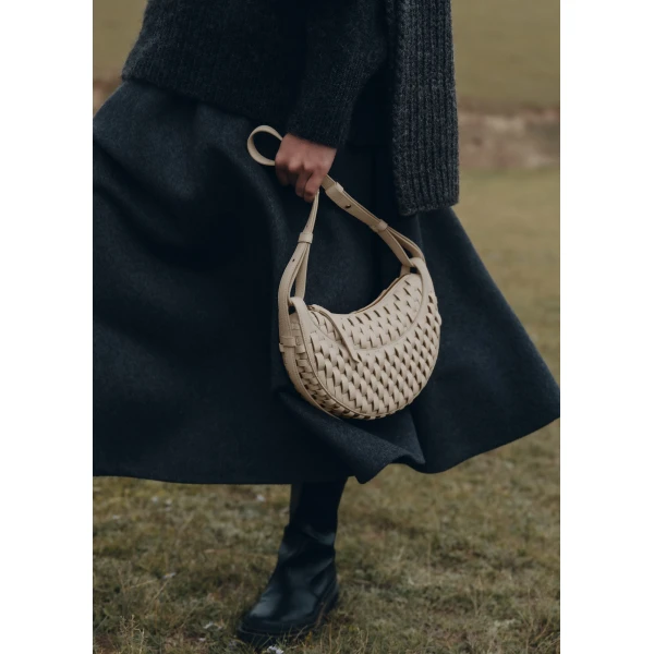 Polène Numéro Dix in Onda Ecru Numéro Dix in Onda Ecru - Shoulder & Crossbody Bags - Parisian Luxury Leather Bag at Luxury Shoes 