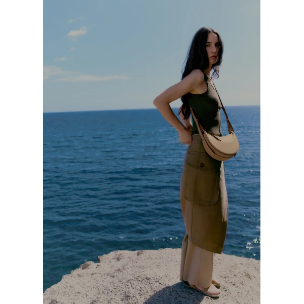Polène Numéro Dix in Sand Numéro Dix in Sand - Shoulder & Crossbody Bags - Parisian Luxury Leather Bag at Luxury Shoes 