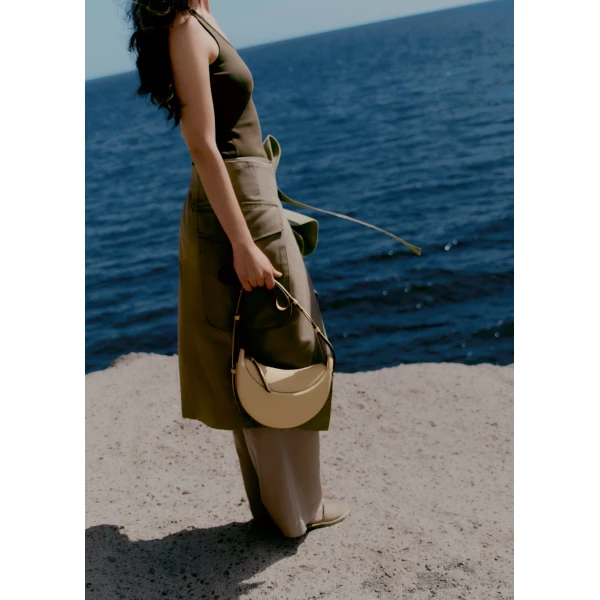 Polène Numéro Dix in Sand Numéro Dix in Sand - Shoulder & Crossbody Bags - Parisian Luxury Leather Bag at Luxury Shoes 