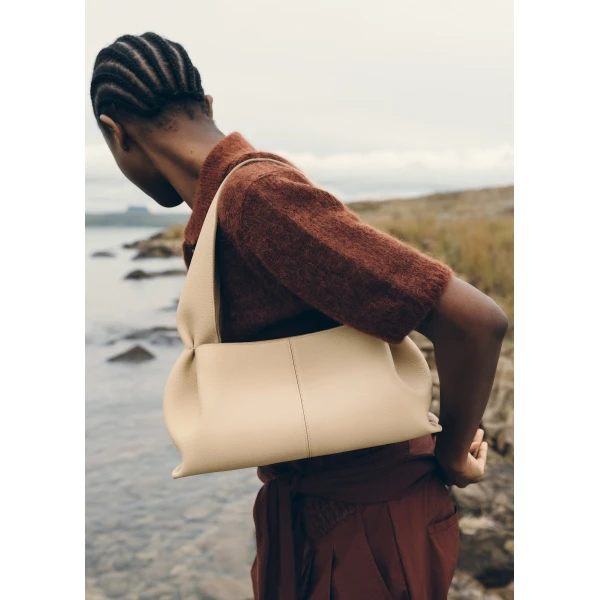 Polène Numéro Neuf East West in Sand Numéro Neuf East West in Sand - Shoulder & Crossbody Bags - Parisian Luxury Leather Bag at Luxury Shoes 