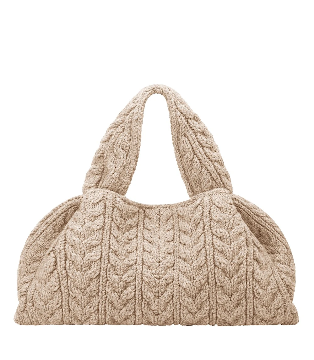 Beige-Numero-Neuf-Large-in-Ecru-collection-coveti54367_nobg Polène Numéro Neuf Large in Ecru Numéro Neuf Large in Ecru - Shoulder & Crossbody Bags - Parisian Luxury Leather Bag at Luxury Shoes