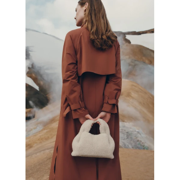 Polène Numéro Neuf Mini in Ecru Shearling Numéro Neuf Mini in Ecru Shearling - Mini Bags - Parisian Luxury Leather Bag at Luxury Shoes 