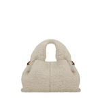 Polène Numéro Neuf Mini in Ecru Shearling Numéro Neuf Mini in Ecru Shearling - Mini Bags - Parisian Luxury Leather Bag at Luxury Shoes 