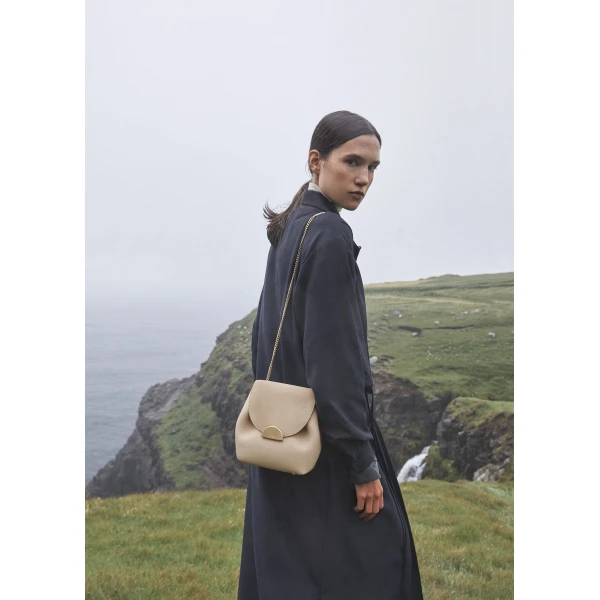 Polène Numéro Un Mini in Sand Numéro Un Mini in Sand - Mini Bags - Parisian Luxury Leather Bag at Luxury Shoes 