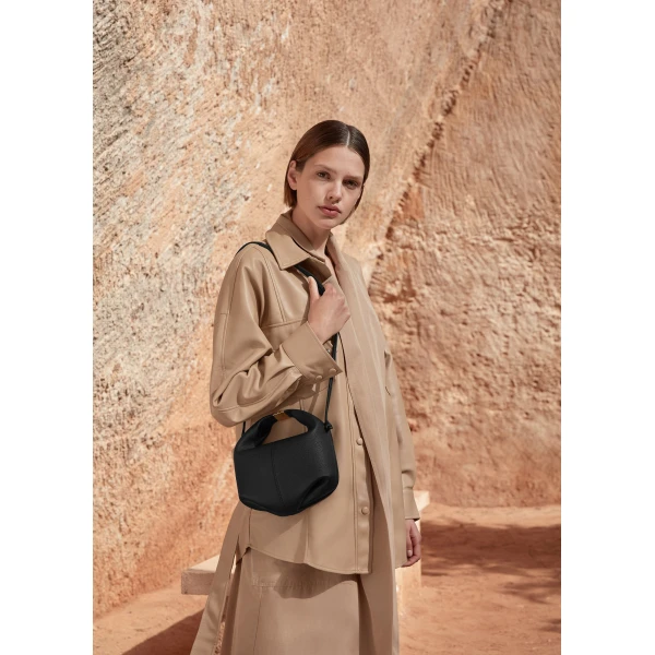 Polène Béri in Black Béri in Black - Shoulder & Crossbody Bags - Parisian Luxury Leather Bag at Luxury Shoes 