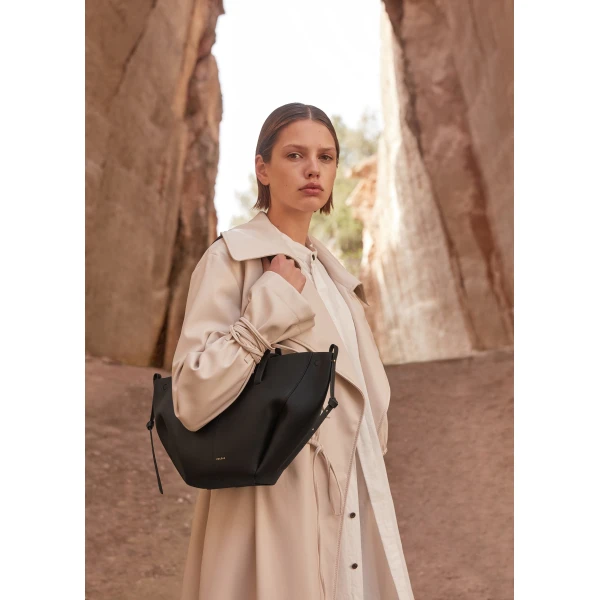 Polène Cyme Mini in Black Cyme Mini in Black - Mini Bags - Parisian Luxury Leather Bag at Luxury Shoes 