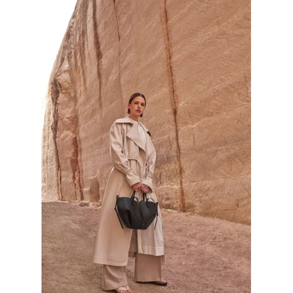 Polène Cyme Mini in Black Cyme Mini in Black - Mini Bags - Parisian Luxury Leather Bag at Luxury Shoes 