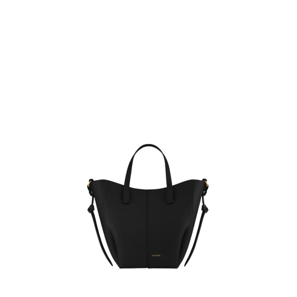 Polène Cyme Tote Nano in Black Cyme Tote Nano in Black - Mini Bags - Parisian Luxury Leather Bag at Luxury Shoes 
