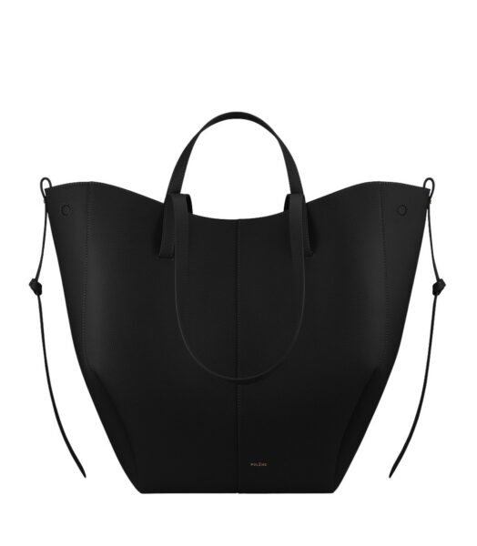 Polène Cyme Tote in Black Cyme Tote in Black - Totes & Top-Handle Bags - Parisian Luxury Leather Bag at Luxury Shoes 