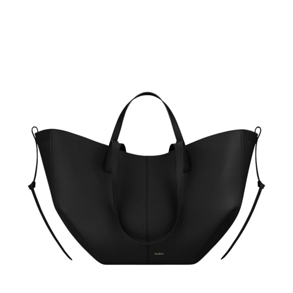 Polène Cyme in Black Cyme in Black - Totes & Top-Handle Bags - Parisian Luxury Leather Bag at Luxury Shoes 