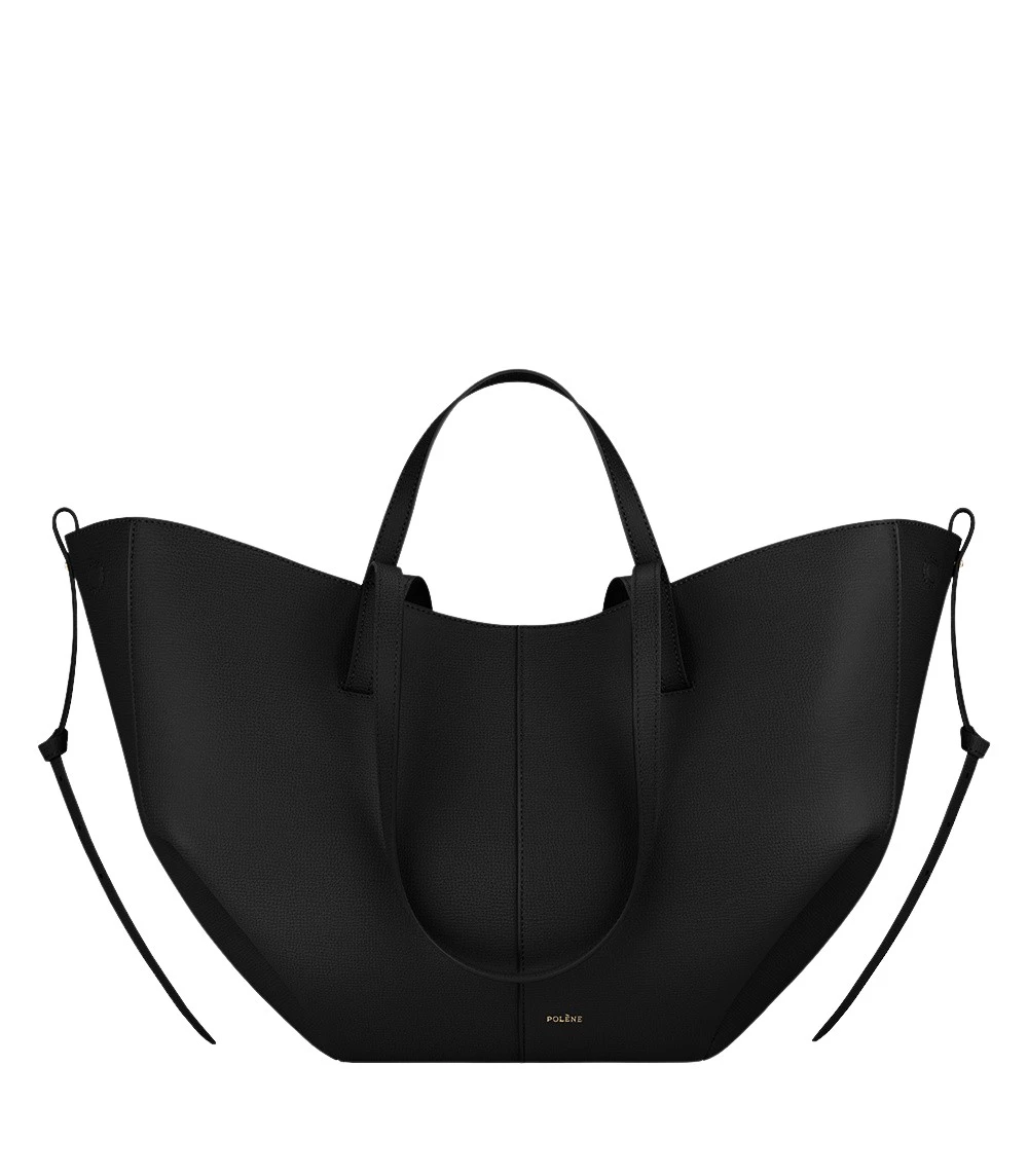 Black-Cyme-in-Black-collection-coveti78319_nobg Polène Cyme in Black Cyme in Black - Totes & Top-Handle Bags - Parisian Luxury Leather Bag at Luxury Shoes