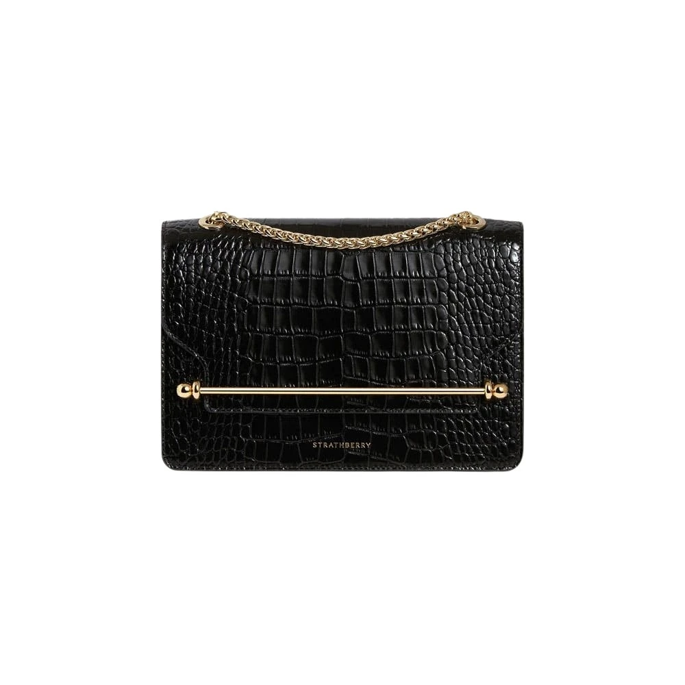 Black-EastWest-in-Croc-embossed-Leather-Black22934_nobg Strathberry East/West crossbody bag