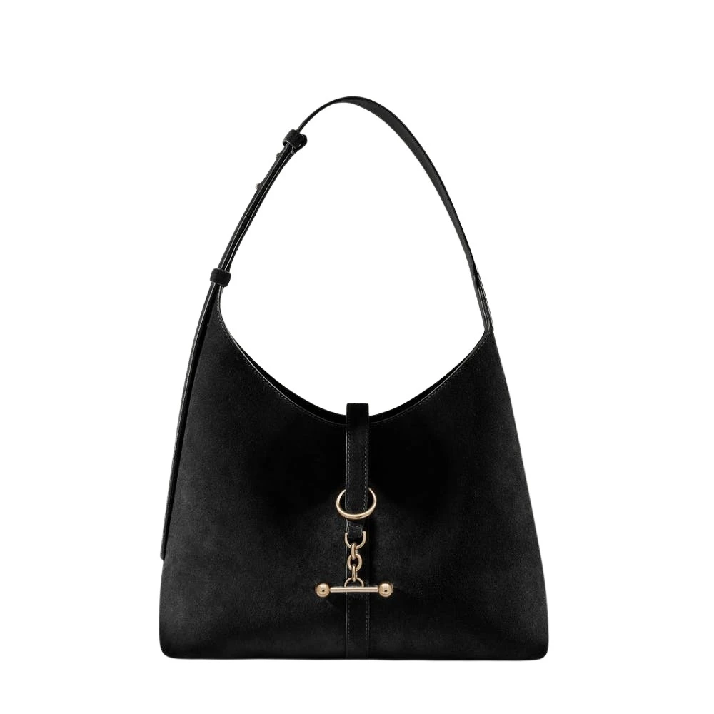 Black-Kite-Hobo-in-Black-Suede85649_nobg Strathberry Kite Hobo crossbody bag