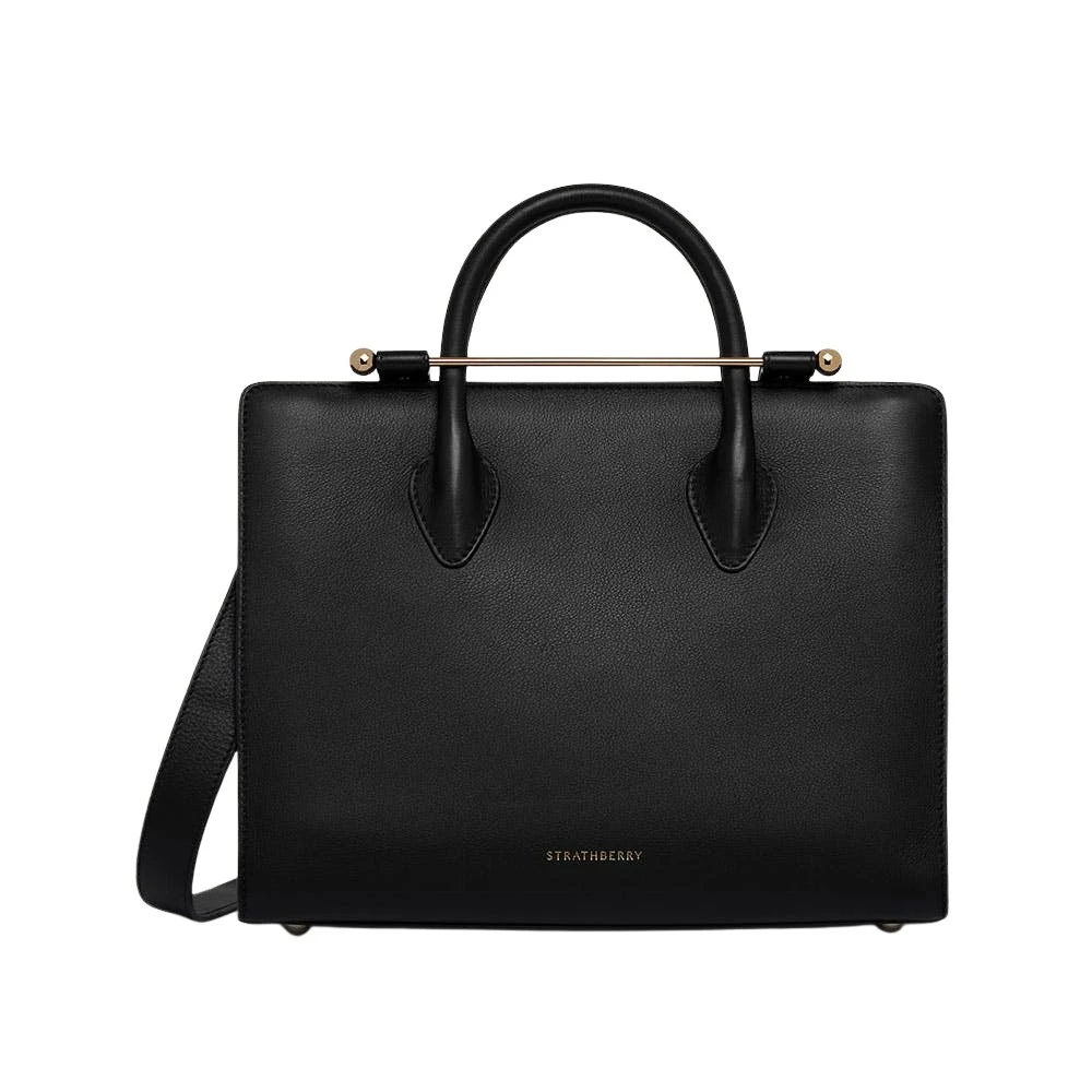 Black-Midi-Tote-in-Black50113_nobg Strathberry Midi Tote bag