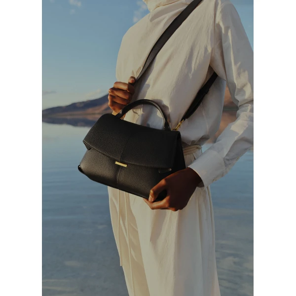 Polène Mokki Mini in Black Mokki Mini in Black - Mini Bags - Parisian Luxury Leather Bag at Luxury Shoes 