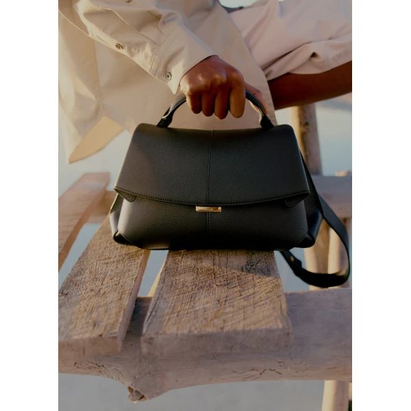 Polène Mokki in Black Mokki in Black - Shoulder & Crossbody Bags - Parisian Luxury Leather Bag at Luxury Shoes 