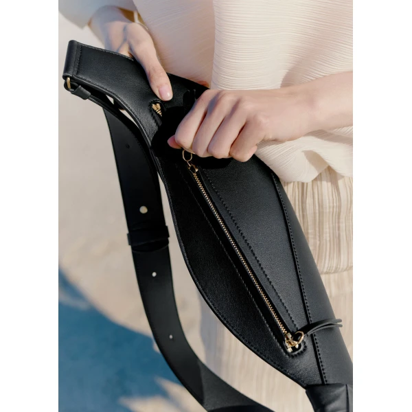 Polène Neyu in Black Neyu in Black - Shoulder & Crossbody Bags - Parisian Luxury Leather Bag at Luxury Shoes 