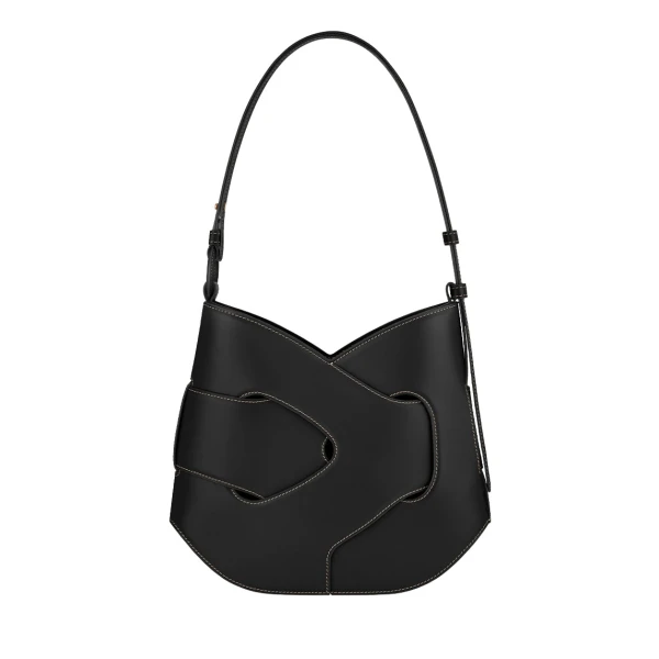 Polène Nodde Hobo in Black Nodde Hobo in Black - Shoulder & Crossbody Bags - Parisian Luxury Leather Bag at Luxury Shoes 