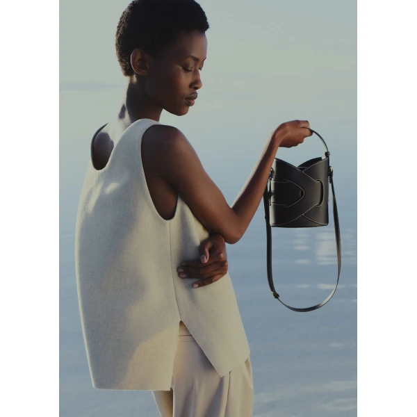 Polène Nodde Seau in Black Nodde Seau in Black - Bucket Bags - Parisian Luxury Leather Bag at Luxury Shoes 