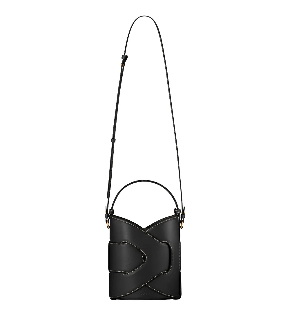 Black-Nodde-Seau-in-Black-collection-coveti66929_nobg Polène Nodde Seau in Black Nodde Seau in Black - Bucket Bags - Parisian Luxury Leather Bag at Luxury Shoes