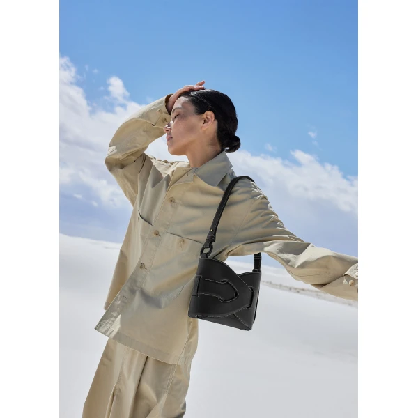 Polène Nodde in Black Nodde in Black - Shoulder & Crossbody Bags - Parisian Luxury Leather Bag at Luxury Shoes 