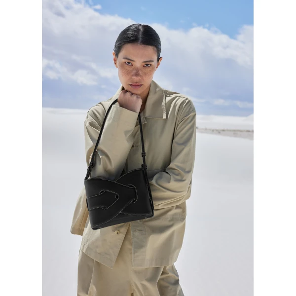 Polène Nodde in Black Nodde in Black - Shoulder & Crossbody Bags - Parisian Luxury Leather Bag at Luxury Shoes 