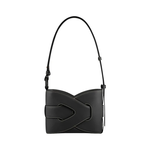 Polène Nodde in Black Nodde in Black - Shoulder & Crossbody Bags - Parisian Luxury Leather Bag at Luxury Shoes 
