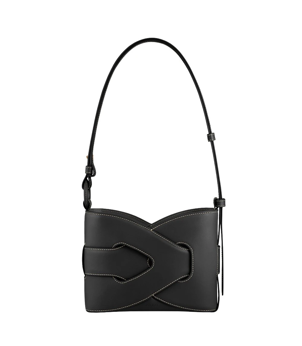 Black-Nodde-in-Black-collection-coveti41679_nobg Polène Nodde in Black Nodde in Black - Shoulder & Crossbody Bags - Parisian Luxury Leather Bag at Luxury Shoes