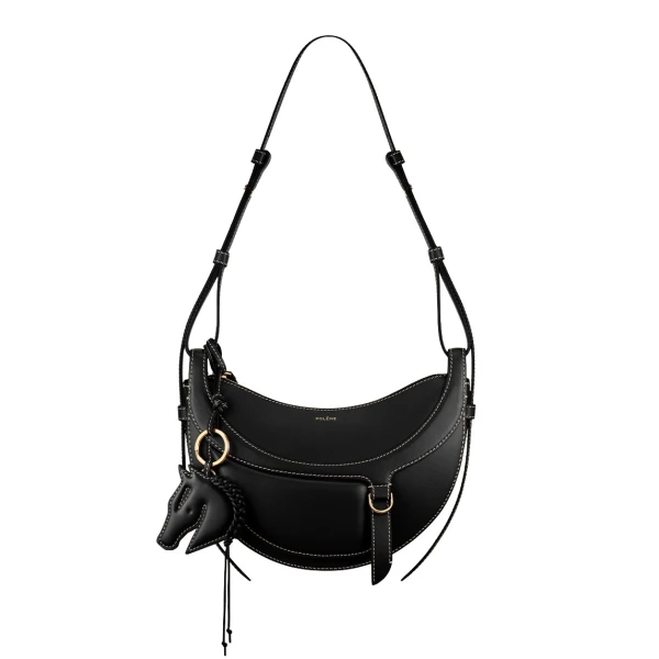 Polène Numéro Dix Galop in Black Numéro Dix Galop in Black - Shoulder & Crossbody Bags - Parisian Luxury Leather Bag at Luxury Shoes 