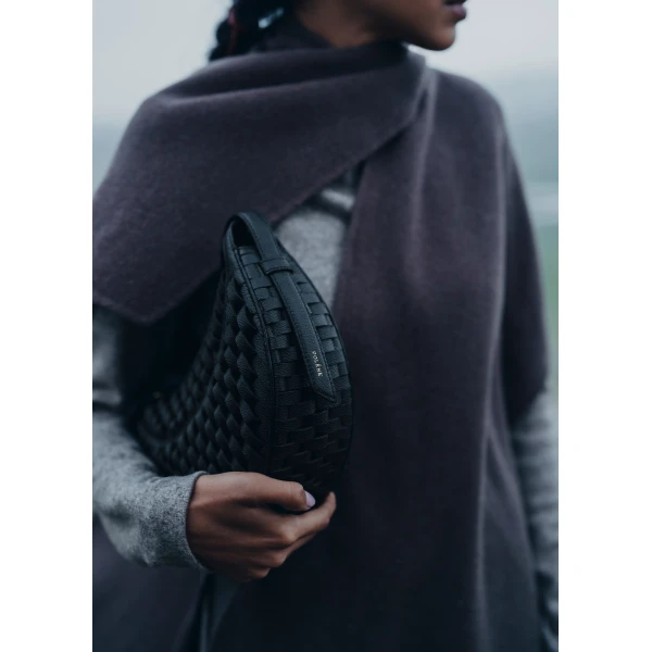 Polène Numéro Dix in Onda Black Numéro Dix in Onda Black - Shoulder & Crossbody Bags - Parisian Luxury Leather Bag at Luxury Shoes 
