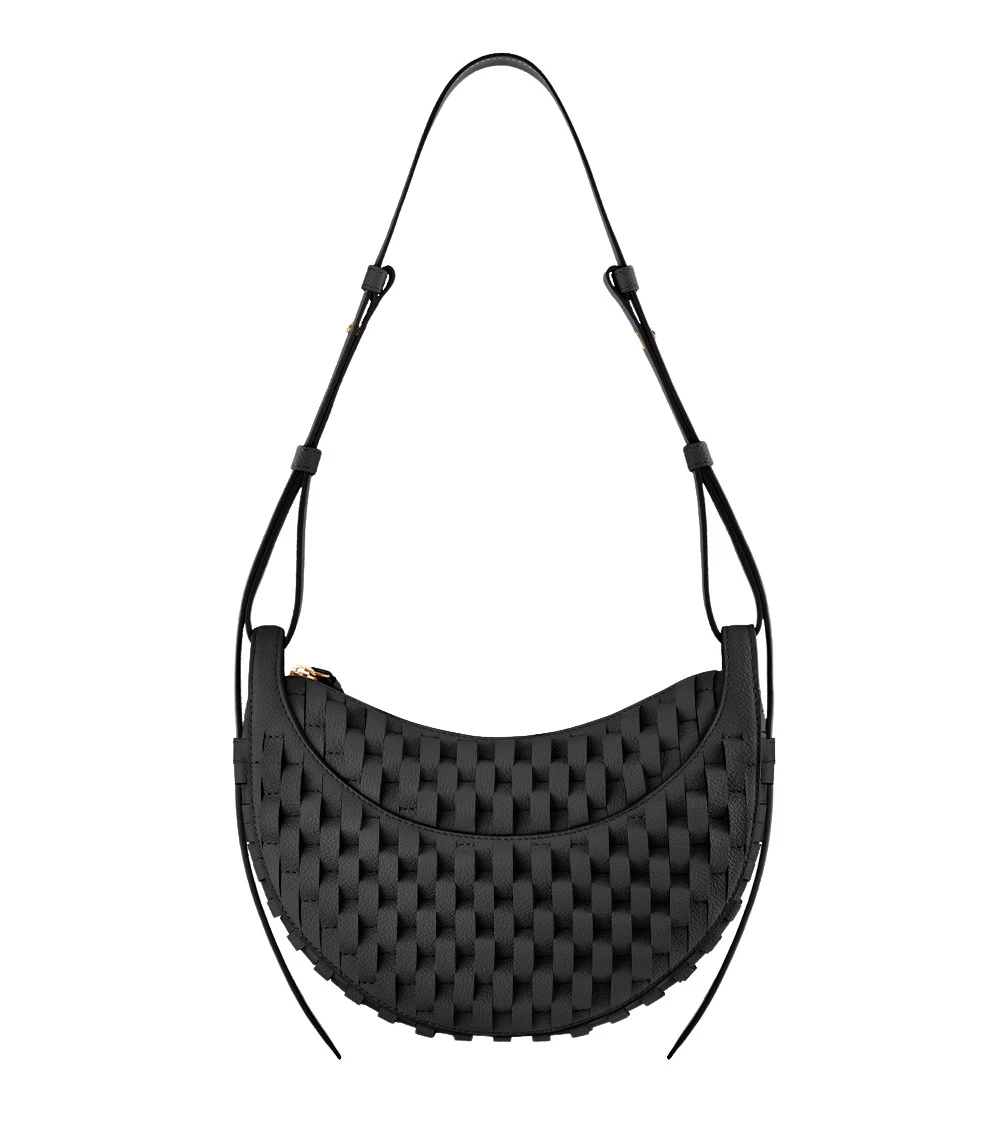 Black-Numero-Dix-in-Onda-Black-collection-coveti87928_nobg Polène Numéro Dix in Onda Black Numéro Dix in Onda Black - Shoulder & Crossbody Bags - Parisian Luxury Leather Bag at Luxury Shoes