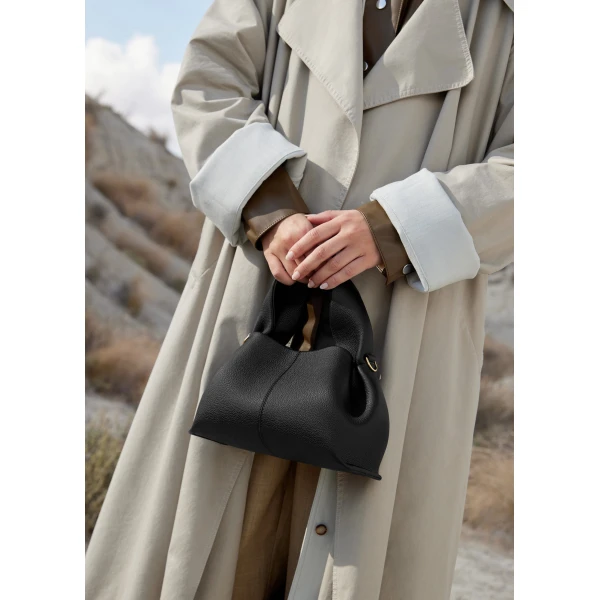 Polène Numéro Neuf Mini in Black Numéro Neuf Mini in Black - Mini Bags - Parisian Luxury Leather Bag at Luxury Shoes 