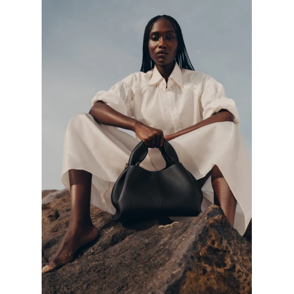 Polène Numéro Neuf in Black Numéro Neuf in Black - Shoulder & Crossbody Bags - Parisian Luxury Leather Bag at Luxury Shoes 