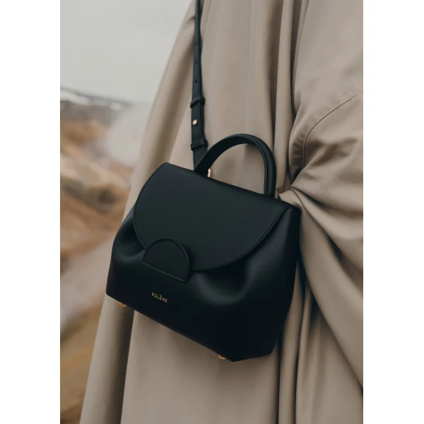 Polène Numéro Un Nano in Black Numéro Un Nano in Black - Mini Bags - Parisian Luxury Leather Bag at Luxury Shoes 