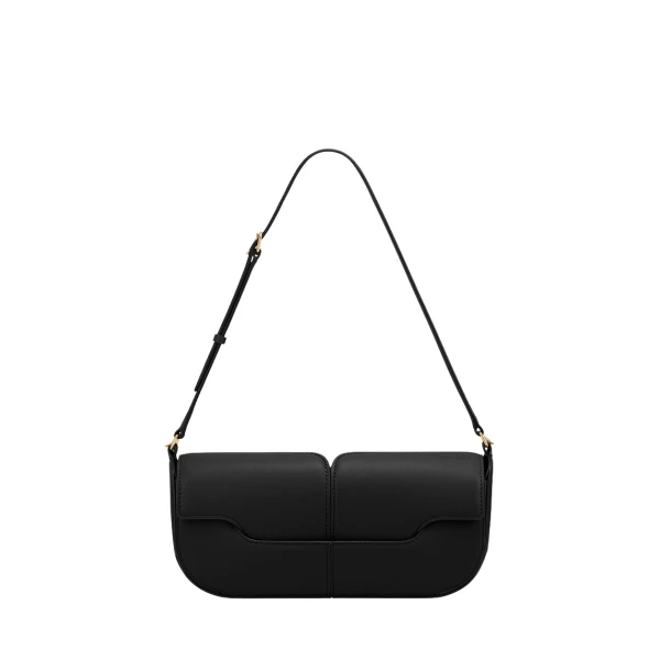 Polène Osmo in Black Osmo in Black - Shoulder & Crossbody Bags - Parisian Luxury Leather Bag at Luxury Shoes 
