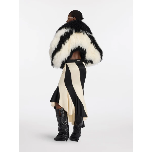 Attico black and ivory skirt