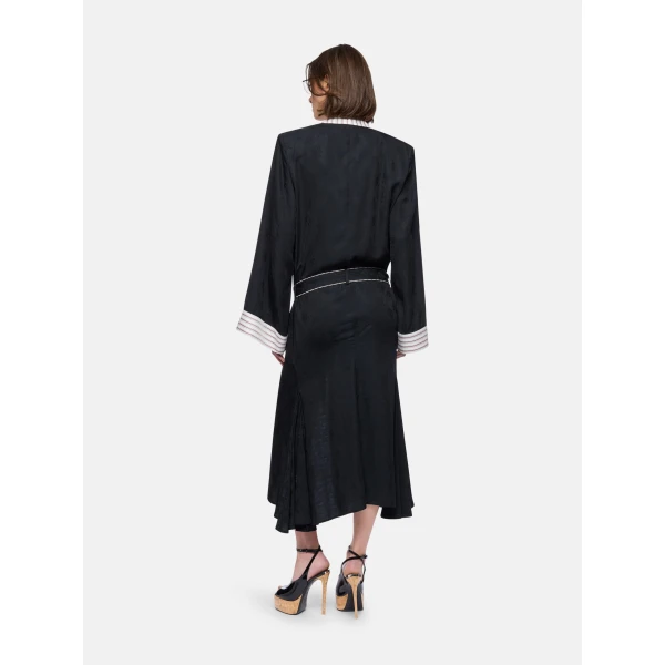 Attico black and white coat