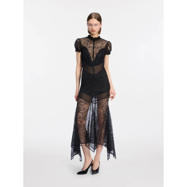Black midi dress