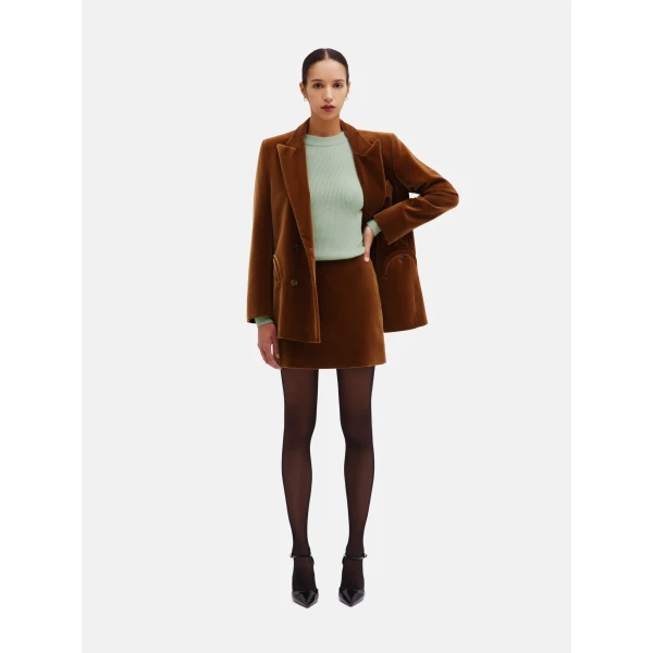 blazé milano coci mini skirt in jealousy caramel
