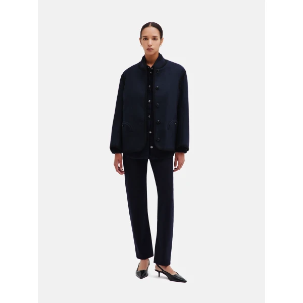 blazé milano curly jacket in nitak navy