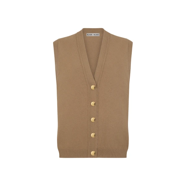 blazé milano gilet in highland camel