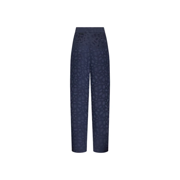 blazé milano glassy pant in seahorses deep blue
