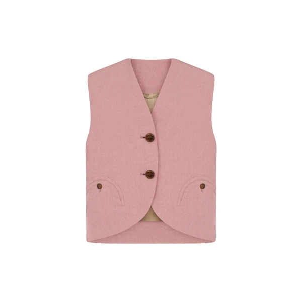 blazé milano gliss gilet in mid-day sun pink