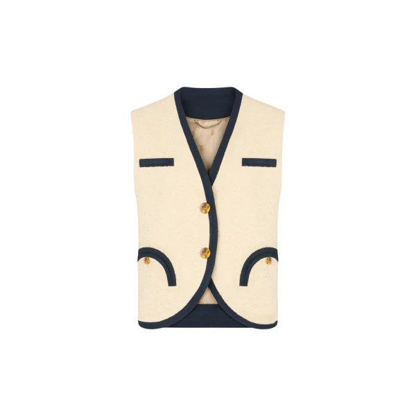 blazé milano gliss gilet in orinda butter