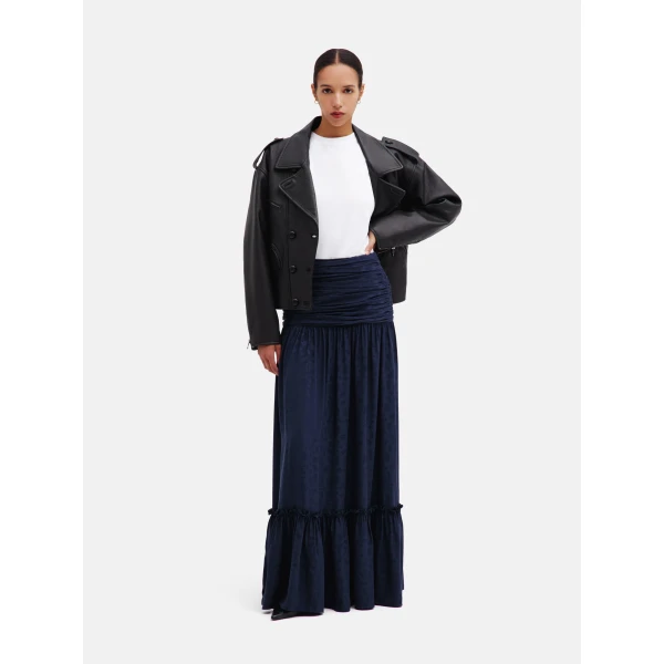 blazé milano shagya skirt in seahorses deep blue