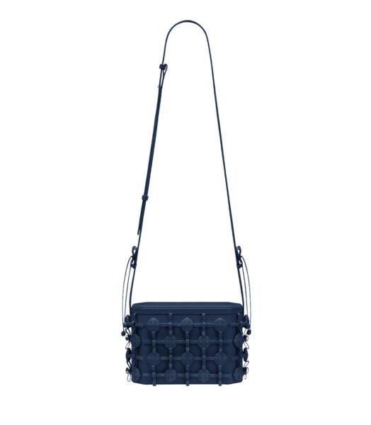 Polène Button Bow Box in Ink Button Bow Box in Ink - Clutch Bags - Parisian Luxury Leather Bag at Luxury Shoes 