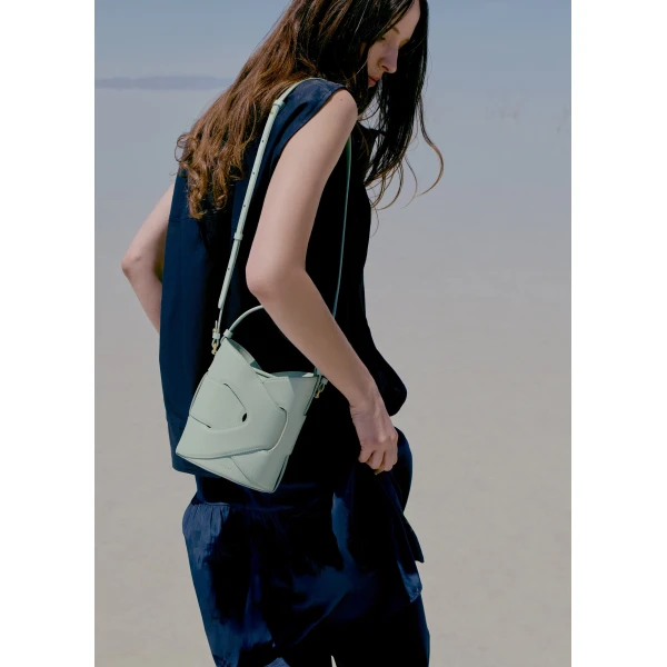 Polène Nodde Seau in Sea Foam Nodde Seau in Sea Foam - Bucket Bags - Parisian Luxury Leather Bag at Luxury Shoes 