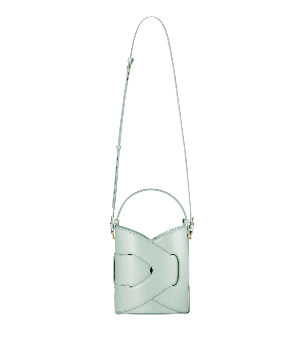 Blue-Nodde-Seau-in-Sea-Foam-collection-coveti38150_nobg Polène Nodde Seau in Sea Foam Nodde Seau in Sea Foam - Bucket Bags - Parisian Luxury Leather Bag at Luxury Shoes